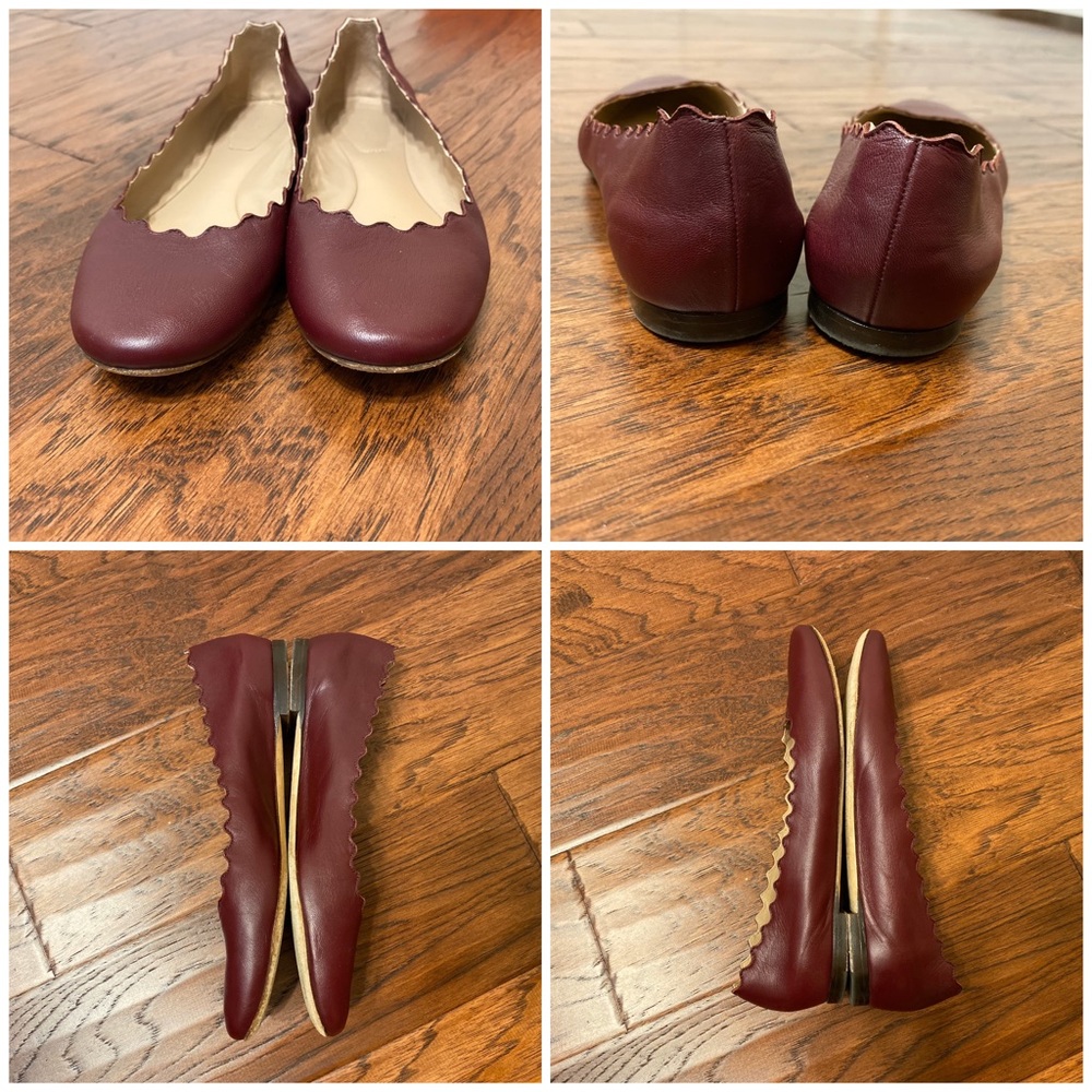 Chloe ‘Lauren’ ballerinas in Bordeaux - Picture 4 of 8